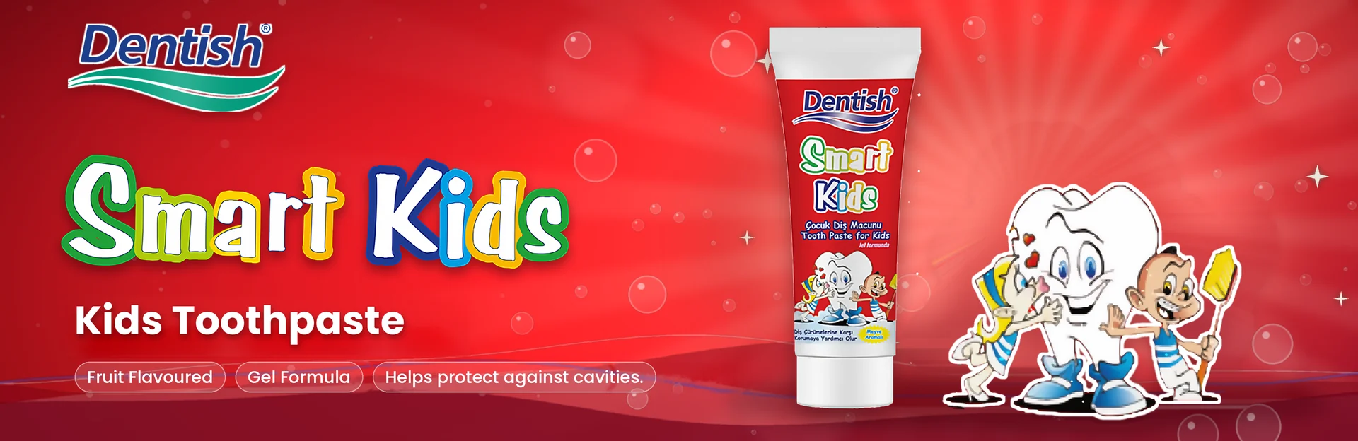 Dentish Smart Kids Tooth Paste – Fruit Aroma, Jel Formed